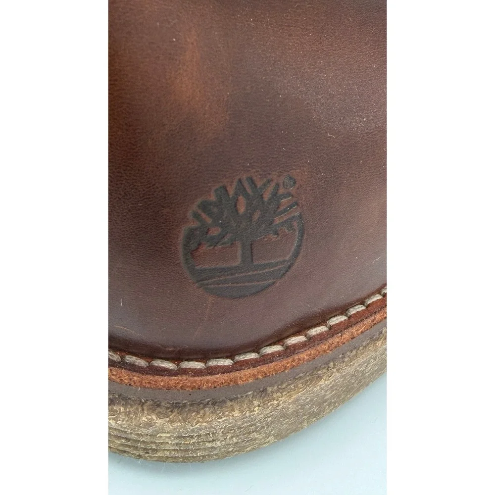 Timberland Chukka Boots 8.5W Brown Leather Made in Portugal Mens A2DQV